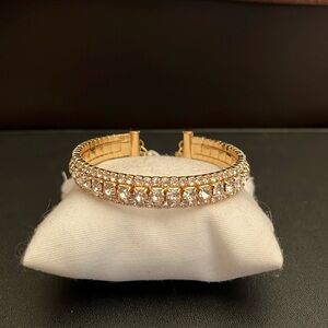 Nine West gold and crystal rhinestone bracelet